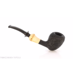C-pipe Wang forma pear/acorn finitura radica sabbiata-C-Pipe Wang