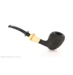 C-pipe Wang forma pear/acorn finitura radica sabbiata - Pipe