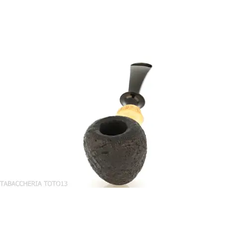 C-pipe Wang forma pear/acorn finitura radica sabbiata - Pipe