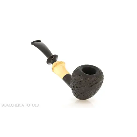 C-pipe Wang forma pear/acorn finitura radica sabbiata - Pipe