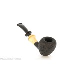 Pipe à tabac C-pipe Wang en forme de poire/gland, finition bruyère sablée - Pipe Pour le Tabac - Racine naturelle