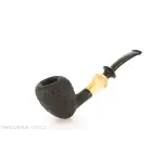 C-pipe Wang forma pear/acorn finitura radica sabbiata - Pipe