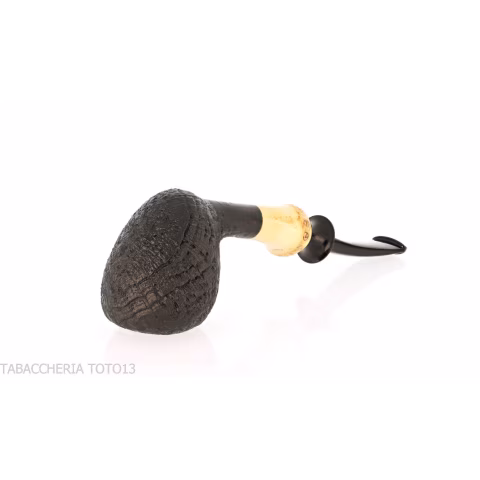 C-pipe Wang forma pear/acorn finitura radica sabbiata-C-Pipe Wang