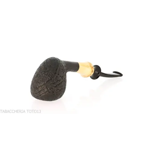 C-pipe Wang forma pear/acorn finitura radica sabbiata - Pipe