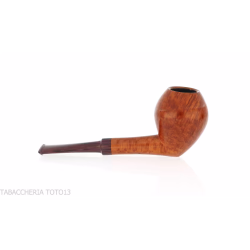 Francesco Ganci pear-acorn shaped pipe natural briar finish-Ganci Francesco pipemakers