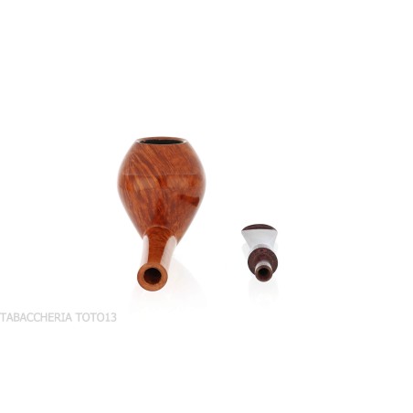 Pipa Francesco Ganci forma pera-bellota, acabado brezo natural - Pipas de Tabaco
