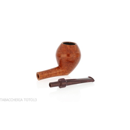 Pipa Francesco Ganci forma pera-bellota, acabado brezo natural - Pipas de Tabaco