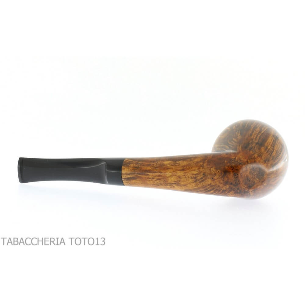 F.Ganci pipa forma Cutty semi curva in radica finitura scura - Ganci F. Pipemakers