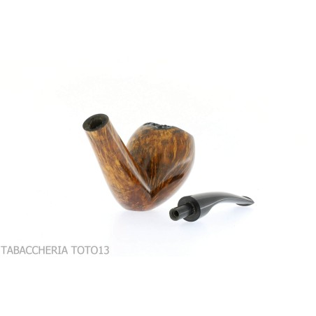 F.Ganci curved Cutty shape pipe hooks in dark finish briar - Tobacco Pipes - Natural root