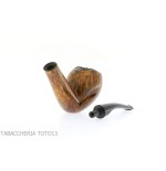 F.Ganci curved Cutty shape pipe hooks in dark finish briar - Tobacco Pipes - Natural root