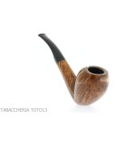 F.Ganci curved Cutty shape pipe hooks in dark finish briar - Tobacco Pipes - Natural root