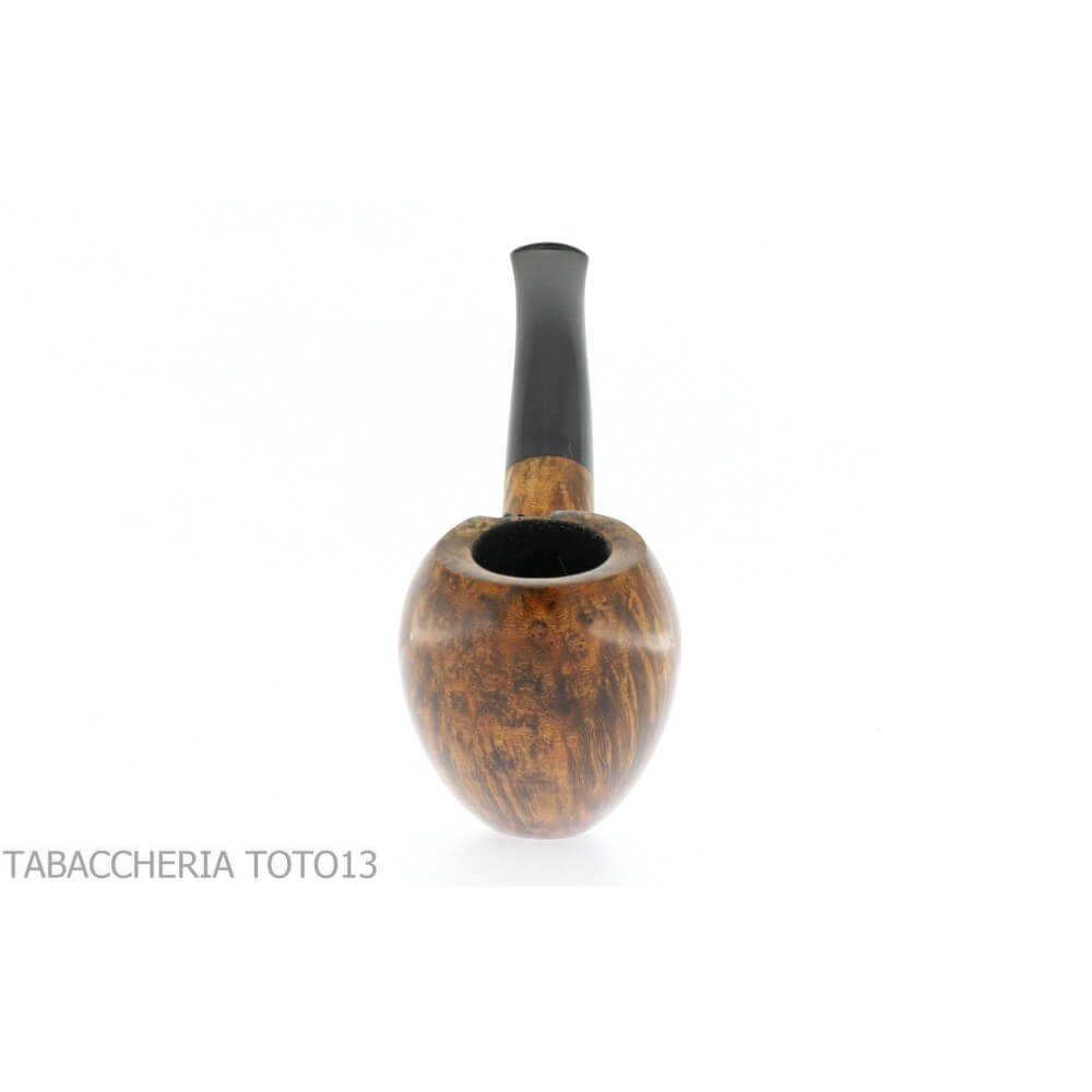 F.Ganci pipa forma Cutty semi curva in radica finitura scura - Ganci F. Pipemakers