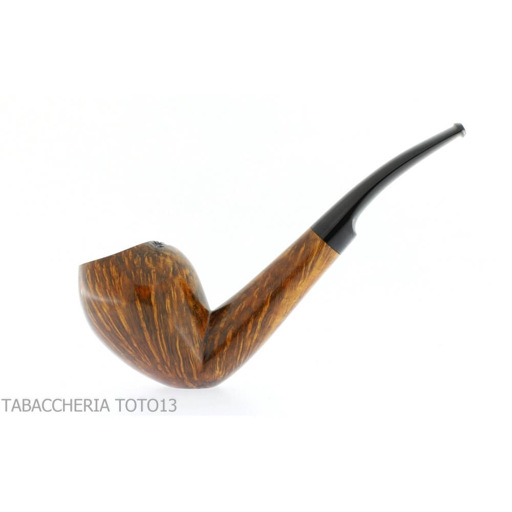 F.Ganci pipa forma Cutty semi curva in radica finitura scura - Ganci F. Pipemakers