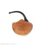 C-pipe Wang tobacco pipe Vest Pocket shape in light sandblasted briar - Tobacco Pipes - Natural root