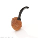 C-pipe Wang tobacco pipe Vest Pocket shape in light sandblasted briar - Tobacco Pipes - Natural root