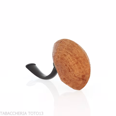 C-pipe Wang tobacco pipe Vest Pocket shape in light sandblasted briar - Tobacco Pipes - Natural root