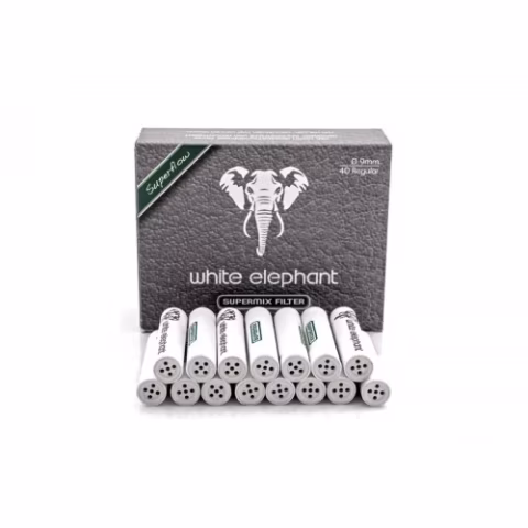 White elephant supermix pipe filters 9mm-Filters For Pipe Tobacco