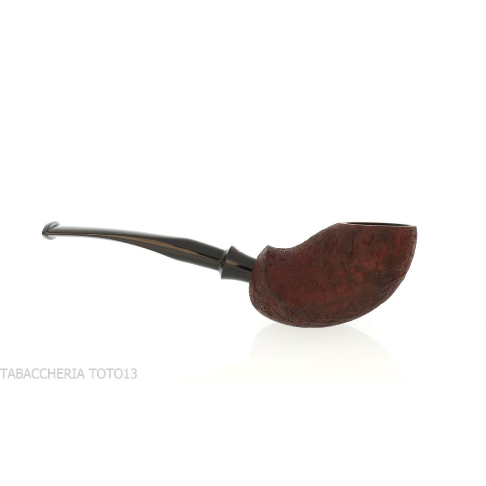 Tsuge Tevina 101 tomato freehand en bruyère sablée - Pipe Pour le Tabac - Racine naturelle