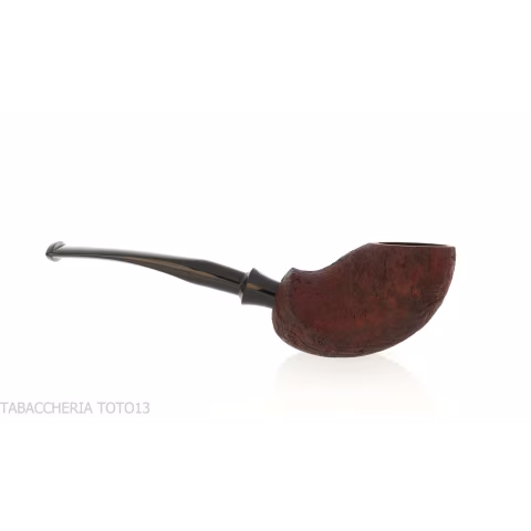 Tsuge Tevina 101 Tomato Freehand Sandblasted Briar - Tobacco Pipes - Natural root
