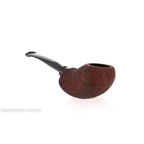 Tsuge Tevina 101 tomato freehand en brezo pulido con chorro de arena - Pipas de Tabaco