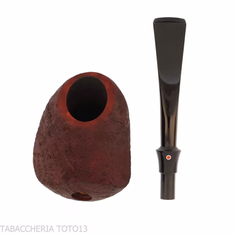Tsuge Tevina 101 Tomato Freehand Sandblasted Briar - Tobacco Pipes - Natural root