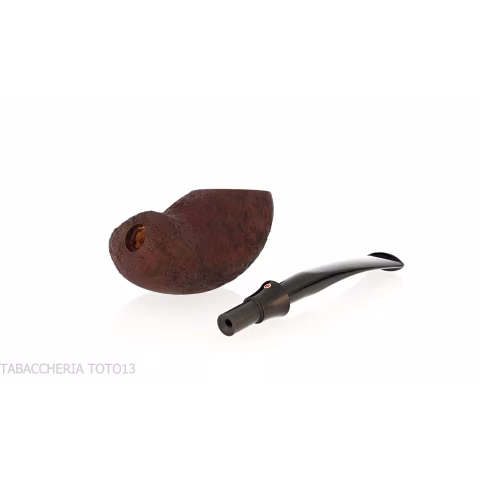 Tsuge Tevina 101 Tomato Freehand Sandblasted Briar - Tobacco Pipes - Natural root