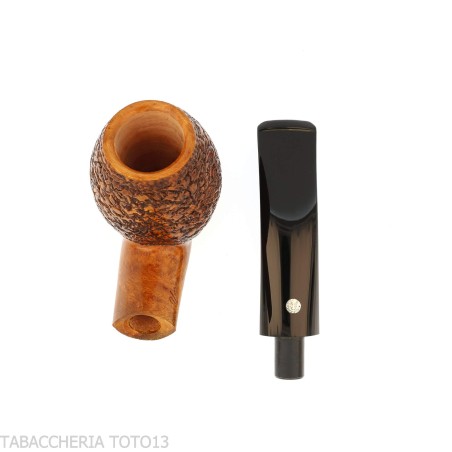 Mastro de Paja forme de apple semi-courbée en bruyère rustique - Pipe Pour le Tabac - Racine naturelle