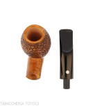 Mastro de Paja forme de apple semi-courbée en bruyère rustique - Pipe Pour le Tabac - Racine naturelle