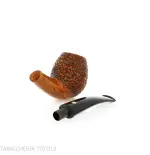Mastro de Paja semi-curved apple shape in rusticated briar - Tobacco Pipes - Natural root