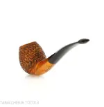 Mastro de Paja semi-curved apple shape in rusticated briar - Tobacco Pipes - Natural root