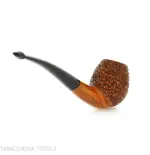 Mastro de Paja semi-curved apple shape in rusticated briar - Tobacco Pipes - Natural root