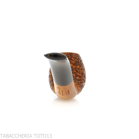 Mastro de Paja forme de apple semi-courbée en bruyère rustique - Pipe Pour le Tabac - Racine naturelle