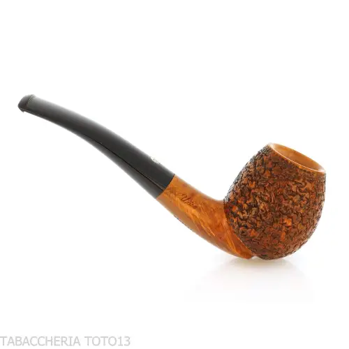 Mastro de Paja forme de apple semi-courbée en bruyère rustique - Pipe Pour le Tabac - Racine naturelle