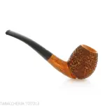Mastro de Paja semi-curved apple shape in rusticated briar - Tobacco Pipes - Natural root