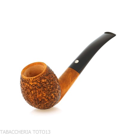 Mastro de Paja forme de apple semi-courbée en bruyère rustique - Pipe Pour le Tabac - Racine naturelle