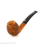 Mastro de Paja semi-curved apple shape in rusticated briar - Tobacco Pipes - Natural root