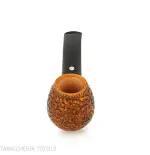 Mastro de Paja semi-curved apple shape in rusticated briar - Tobacco Pipes - Natural root