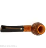 Mastro de Paja semi-curved apple shape in rusticated briar - Tobacco Pipes - Natural root
