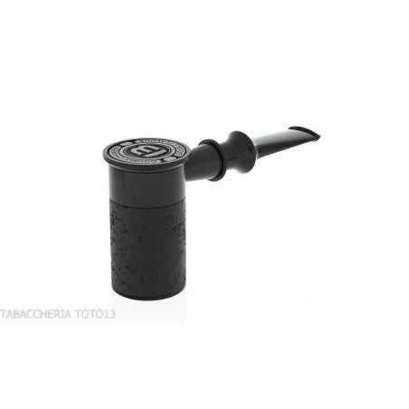 Pipa Tsuge Spider B13 en concepto de calabaza inversa de brezo negro pulido con chorro de arena - Pipas de Tabaco