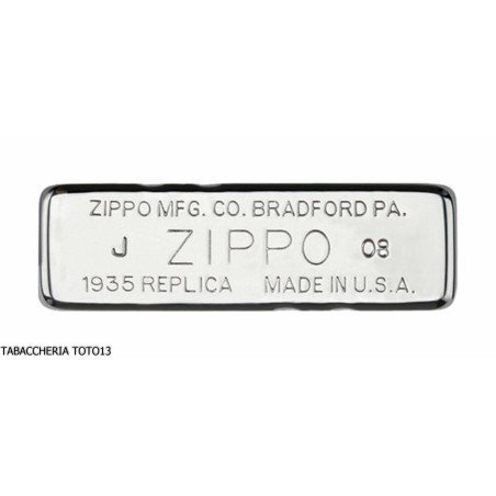 Zippo Vintage Replik 1935 Chrom gebürstet und Diagonale Dekorationen - Feuerzeuge