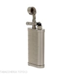 Leonard pipe flint lighter brushed chrome finish and pipe engravings - Lighters - Metal