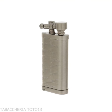 Leonard pipe flint lighter brushed chrome finish and pipe engravings - Lighters - Metal