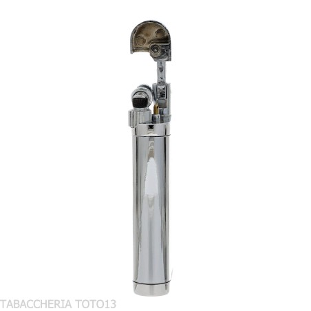 Oldie flint lighter for pipes chrome finish and black stripes - Lighters - Metal