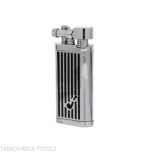 Oldie flint lighter for pipes chrome finish and black stripes - Lighters - Metal
