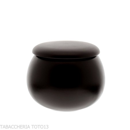Vase en céramique noir mat pour tabac à pipe ou à cigarette - Accessoires pour pipes - Céramique
