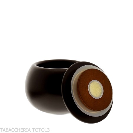 Black matt ceramic jar for pipe or cigarette tobacco - Accessories for tobacco pipes - Ceramic