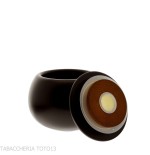 Vaso ceramica nera opaca per tabacco da pipa o sigaretta - Accessori Per Pipe