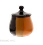 Vaso ceramica nera e marrone per tabacco da pipa o sigaretta - Accessori Per Pipe