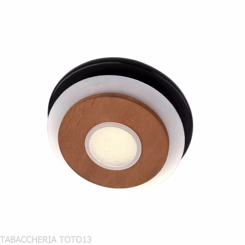 Black and brown ceramic jar for pipe or cigarette tobacco - Accessories for tobacco pipes - Ceramic