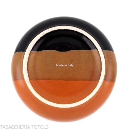 Vase en céramique noir et marron pour tabac à pipe ou à cigarette - Accessoires pour pipes - Céramique
